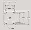 S6HU8 8 Inch Stainless Steel Rigid Caster with Elastomer Wheel