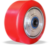 R-ZFSEC-1255POYB Spinfinity High Speed Rigid Caster, Red Polyurethane Tread