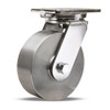 S-CHS-83SB Hamilton Stainless Steel Champion Swivel Caster with 8" x 3" Stainless Steel Wheel