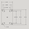 S58SX8 8 Inch Heavy Duty Stainless Steel Rigid Caster with Gray Elastomer Wheel