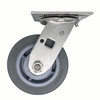 5DSSTPRS 5x2 Stainless Steel Swivel Caster with Gray TPR Wheel