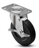 4HRERSB 4 inch Swivel Caster with Brake Hard Rubber Wheel
