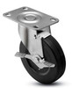 5 inch Swivel Caster with Brake, Hard Rubber Wheel