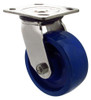 MD316SU5-S 5 Inch 316 Stainless Steel Swivel Caster with Blue Polyurethane Wheel