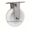6 Inch 316 Stainless Steel Rigid Caster with White Nylon Wheel