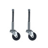 2" Spring Loaded Ladder Caster, Soft Rubber Wheel, 80 lb Capacity SET OF 2