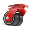 S-EHD2-63DB70 Hamilton Extra Heavy Duty Dual-Wheel Swivel Caster with 6" x 3" Duralast XC® Polyurethane (70D) on Cast Iron Wheels
