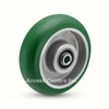 PM0522808MAX 5x2 Round Tread Green Polyurethane (95A) On Aluminum Core Wheel, 1250 lb. capacity