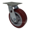 ES6X2TUM Pemco E-Line 6" x 2" Swivel Plate Caster, Polyurethane on Poly Wheel