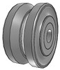 VF0650116 Albion 6" x 3" forged steel V-groove wheel, 1" roller bearing, 6000 lb. capacity