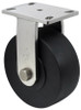 S58NX10 10 Inch Heavy Duty Stainless Steel Rigid Caster with Machined Nylon Wheel