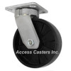 S5MA6-S 6 Inch Stainless Steel Kingpinless Swivel Caster with Glass-Filled Nylon Wheel