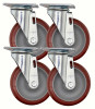 2.05256.95-SET Colson caster set, Four 5" swivel casters Polyurethane HI-TECH