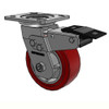 D4.05109.929 BRK4 SS WB29 Five inch Stainless Steel Total Lock Caster with Polyurethane Wheel