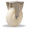 R-STL-5WN Hamilton Stainless Steel Rigid Caster with 5" x 1-1/4" White Nylon Wheel