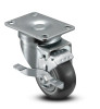 3" TPU swivel caster wheel with brake
