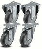 4" TPU light duty caster set