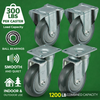 These TPU casters can be used indoors or outdoors while carrying up to 1200lbs