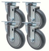 5" TPU light duty caster set