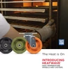 WH40X150HTWOSS 4" X 1-1/2" Orange High-Temperature Wheel with 3/8" Stainless Ball Bearings