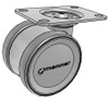 TWL-S-75GP/K-TP52-W Manner Twist 100mm Twin Wheel Caster with Top Plate