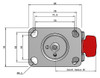 WL-J-S-75GP/K-TP52-W Manner Twist 75mm Twin Wheel Caster with Brake, Top Plate
