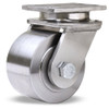S-ENS-3SB Hamilton Endurance Stainless Steel Swivel Caster with 3" x 2" Solid Stainless Steel Wheel with 1/2" Stainless Steel Sealed Precision Ball Bearings