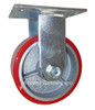 5" poly on cast rigid wheel