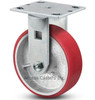 6" Poly on cast rigid caster