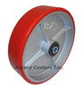 8" Poly on cast wheel