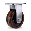 R-CHS-83LPSB Hamilton 8" Heavy Duty Stainless Steel Rigid Caster with Laminated Phenolic Wheel