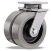 S-ZFSEC2-13GB95 Hamilton Spinfinity® Super Endurance Dual Swivel Caster with 10" x 3" DuraGlide Wheel 1" thick Polyurethane (95A) Wheel with 3/4" Sealed Precision Ball Bearings