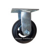 5" Mold on rubber rigid plate caster