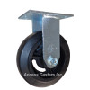 6" Mold on rubber rigid plate casters