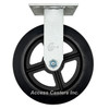 8" Mold on rubber rigid plate caster