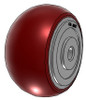 AX0625812 6" x 3" CG-MAX Round Tread Polyurethane on Aluminum Wheel