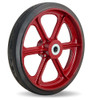 W-1430-R-1 Hamilton 14 x 3 Mold-on Rubber Wheel, 1" Roller Bearing