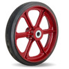 W-1630-R-1-1/4 Hamilton 16 x 3 Mold-on Rubber Wheel, 1" Roller Bearing