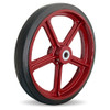 W-1830-R-1-1/4 Hamilton 18 x 3 Mold-on Rubber Wheel, 1.25" Roller Bearing