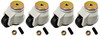 3" Leveling Caster Sets Stem Mount Nylon Wheel