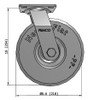 8" Swivel Caster No-Flat Pneumatic Style Wheel
