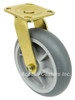 8DTPD-S 8" Brass Plated Swivel Caster with Round Tread TPR Wheel