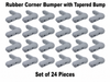 4 Inch Tapered Grey Corner Bumper Guard Polyurethane