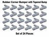 4 Inch Tapered Grey Corner Bumper Guard Rubber