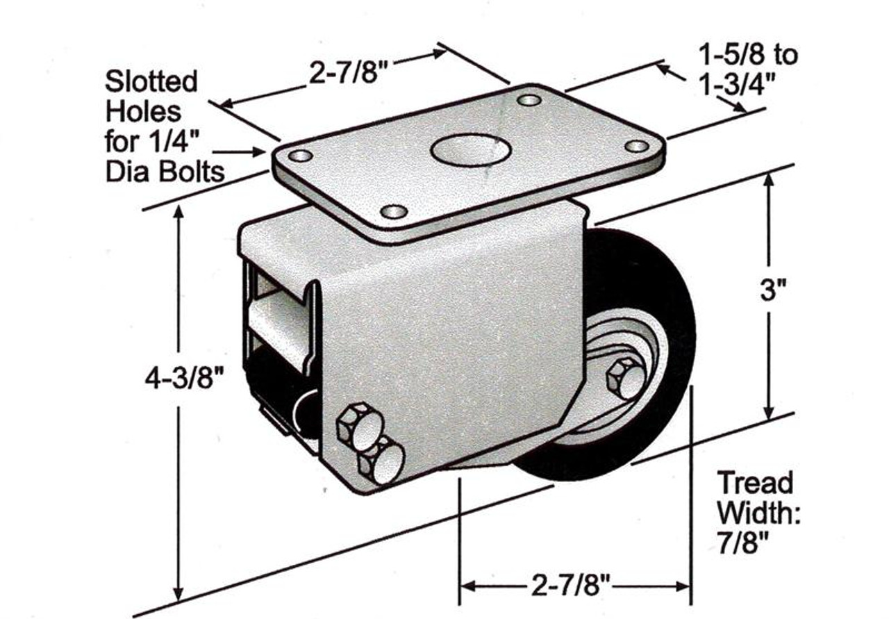 770072 Cushion Ride Swivel Caster