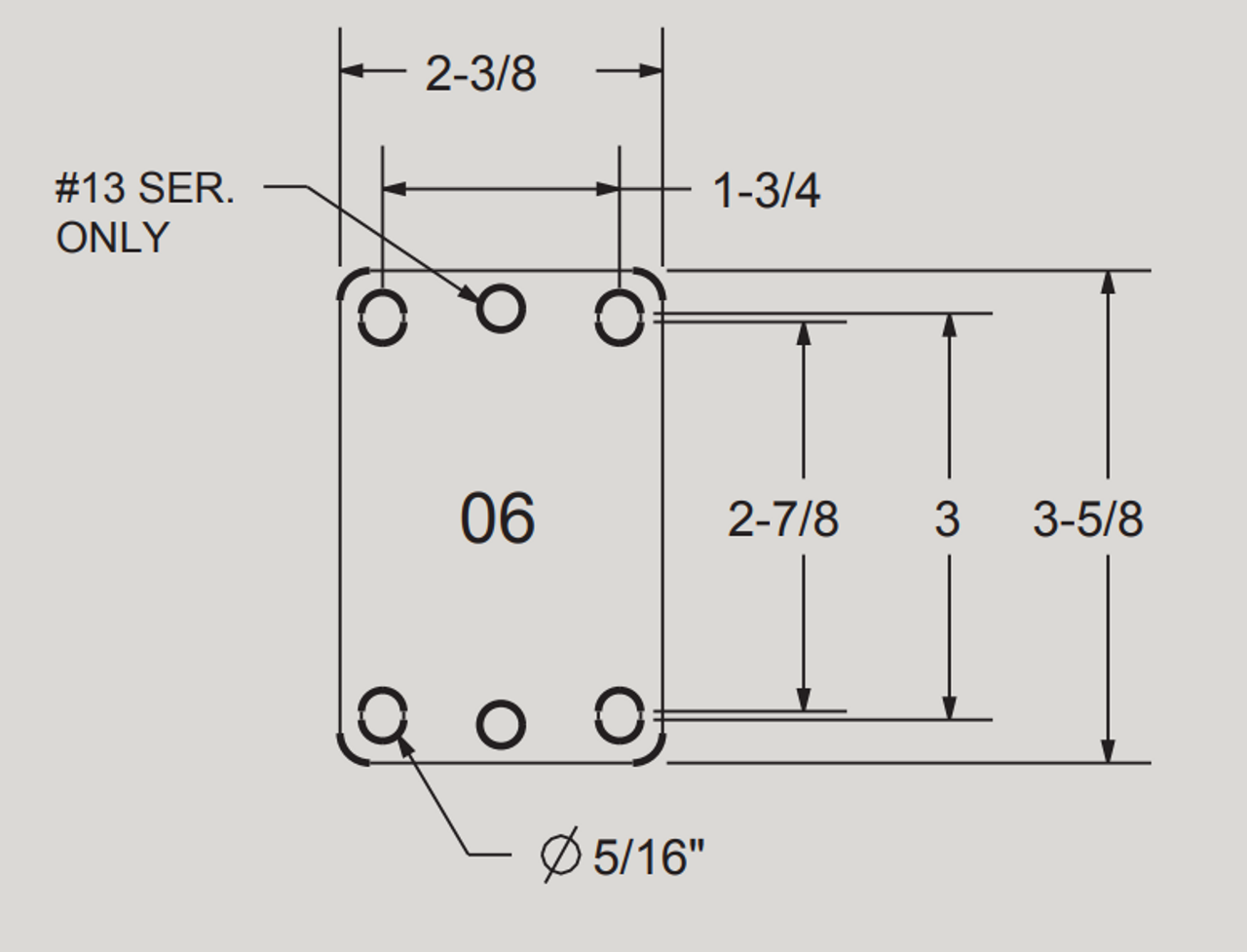 SBTP50GI  5 Inch light duty spring loaded rigid caster
