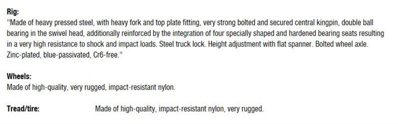 HRLK-SPOG 80K wheel and bracket information