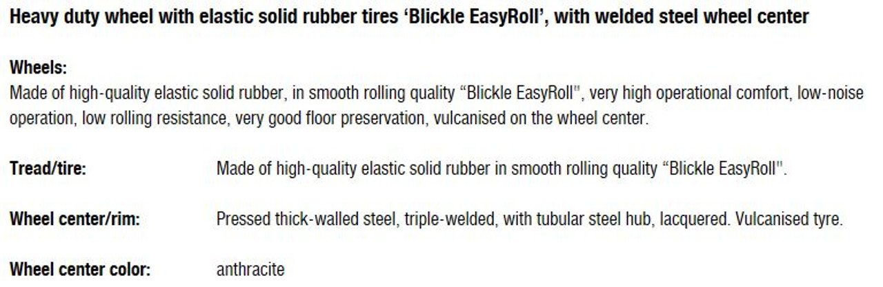 SE 200/20K Blickle 8" Caster SE Wheel Ball Bearing