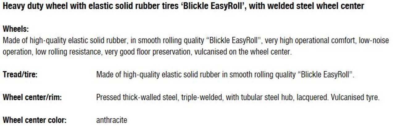 SE 202/25K Blickle 8" Caster SE Wheel Ball Bearing