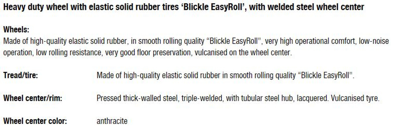 SE 252/25K Blickle 10" Caster SE Wheel Ball Bearing